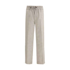 Brioni Gray Linen Casual Pants