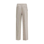 Brioni Gray Linen Casual Pants