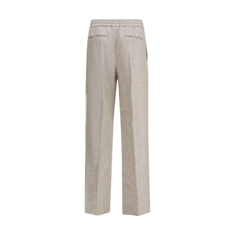 Brioni Gray Linen Casual Pants