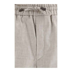 Brioni Gray Linen Casual Pants