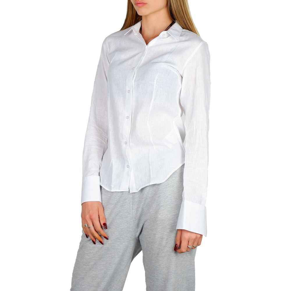 Made in Italy White Cotton Dress Shirt