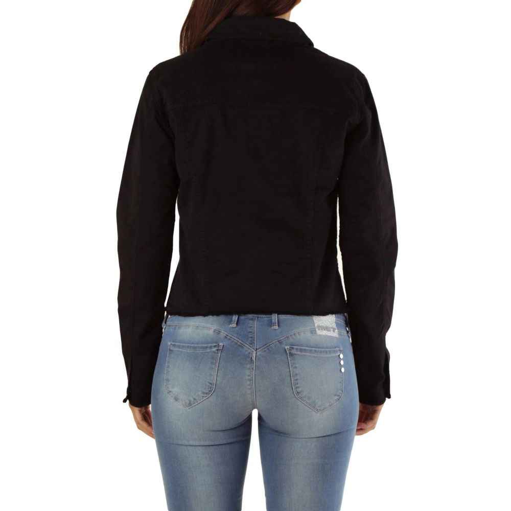 Met Black Cotton Denim Jacket
