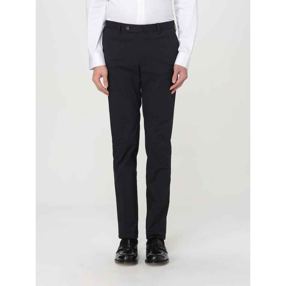 PT Torino Black Cotton Dress Pants