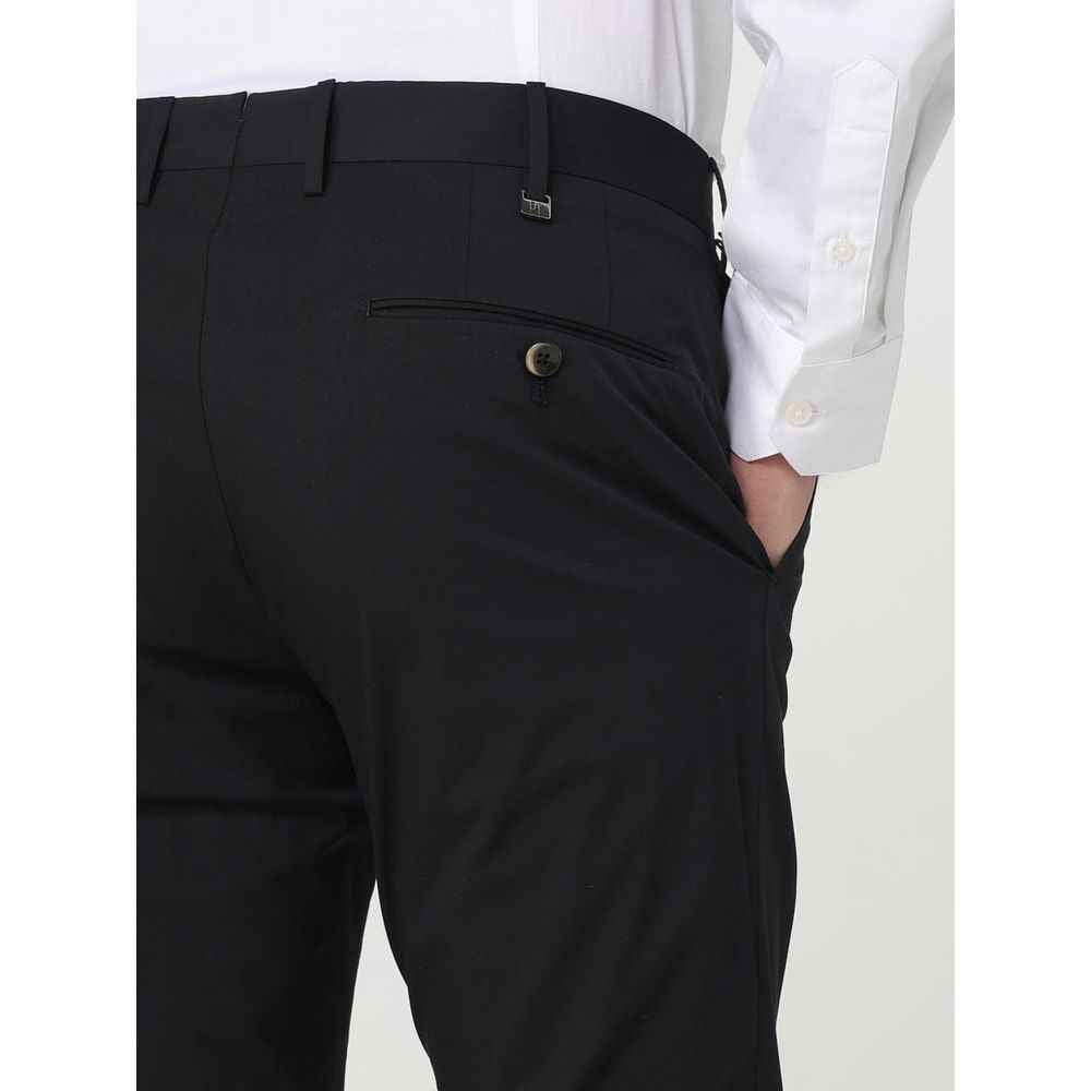 PT Torino Black Cotton Dress Pants