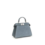 Fendi Blue Calf Leather Bos Taurus Handbag