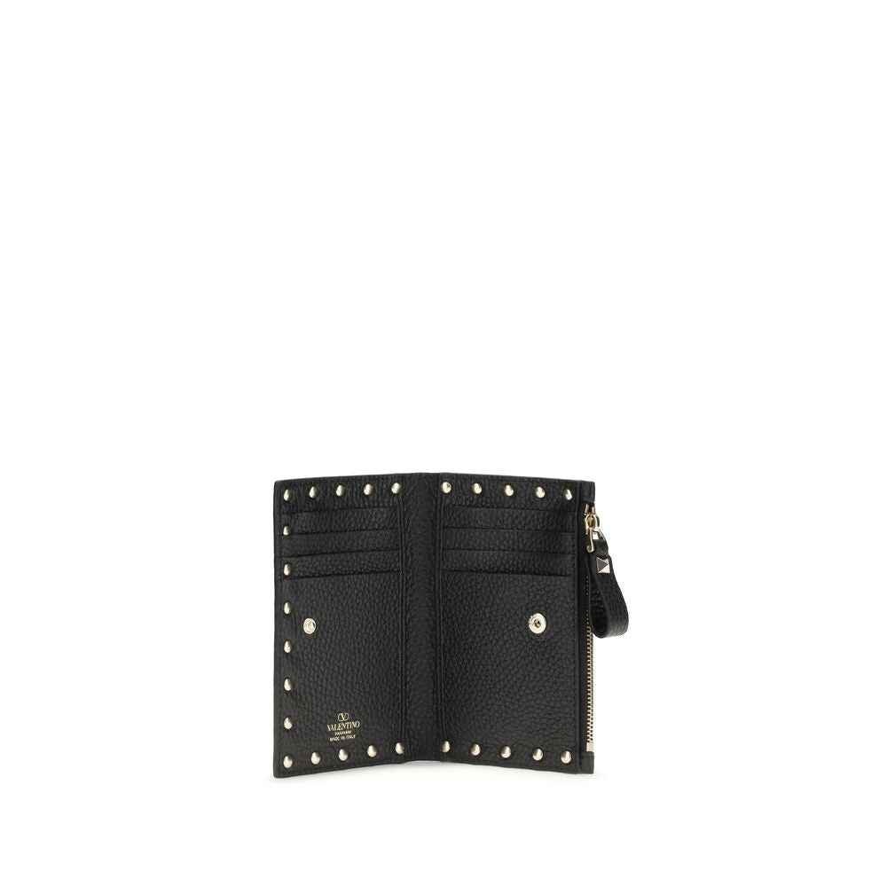 Valentino Garavani Black Calf Leather Bos Taurus Wallet