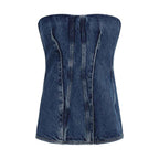 Agolde Blue Cotton Corset