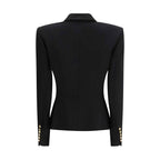 Balmain Black Wool Oves Aries Blazer