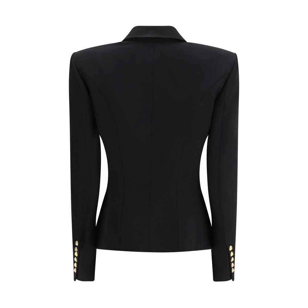 Balmain Black Wool Oves Aries Blazer