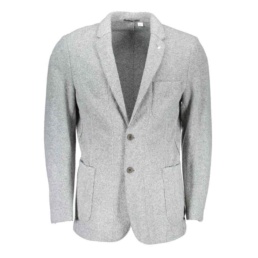 Gant Gray Polyester And Wool Blazer