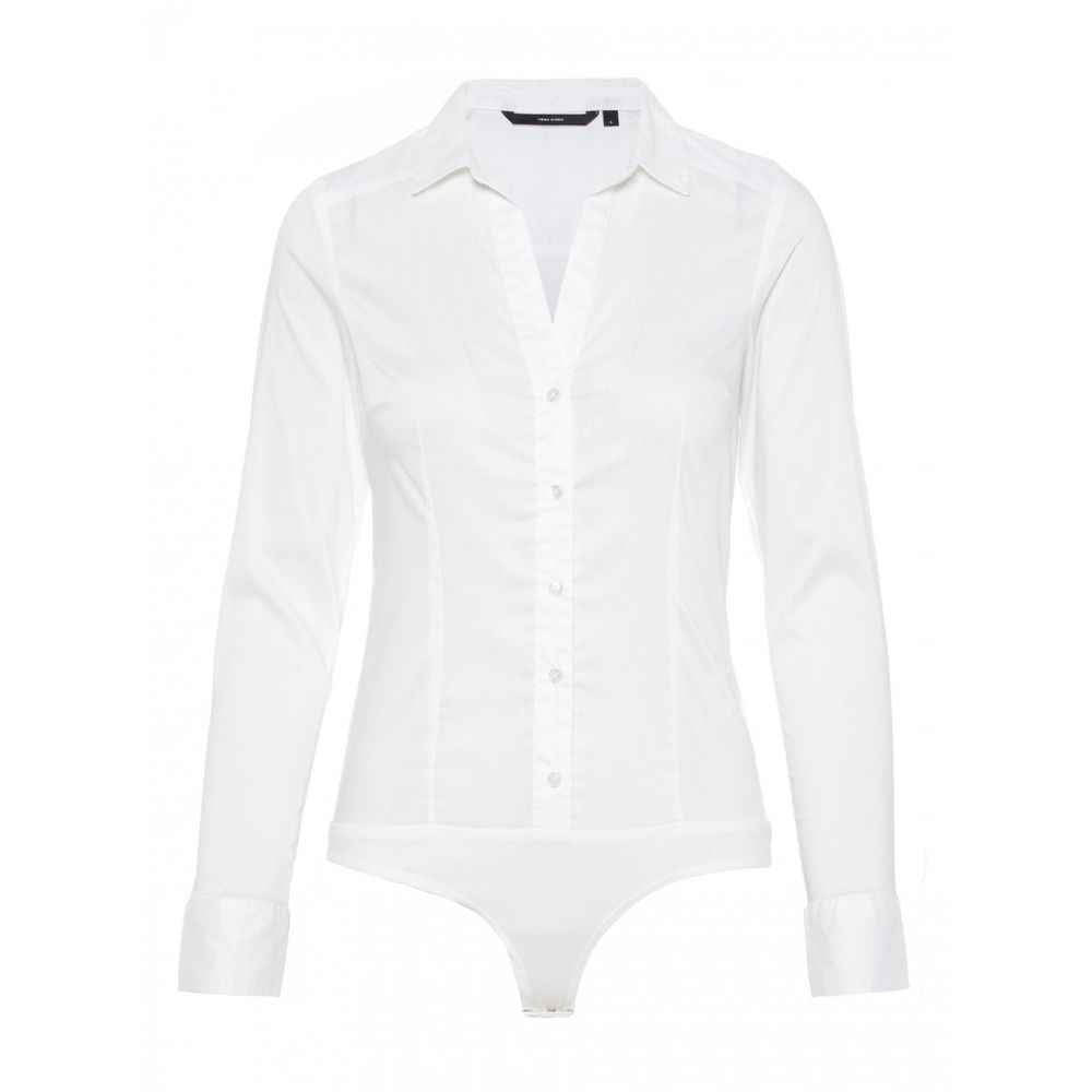 Vero Moda White Cotton Bodysuit