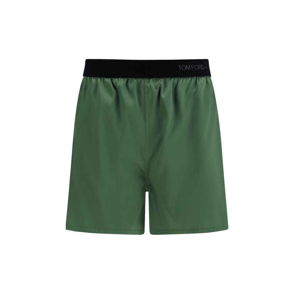 Tom Ford Bicolor Silk Bermuda Shorts
