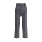Prada Gray Fleece Wool Dress Pants