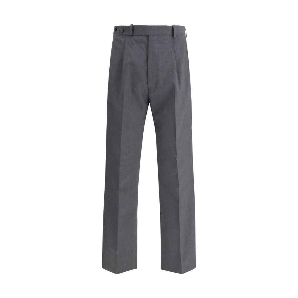 Prada Gray Fleece Wool Dress Pants