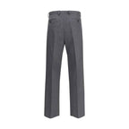 Prada Gray Fleece Wool Dress Pants