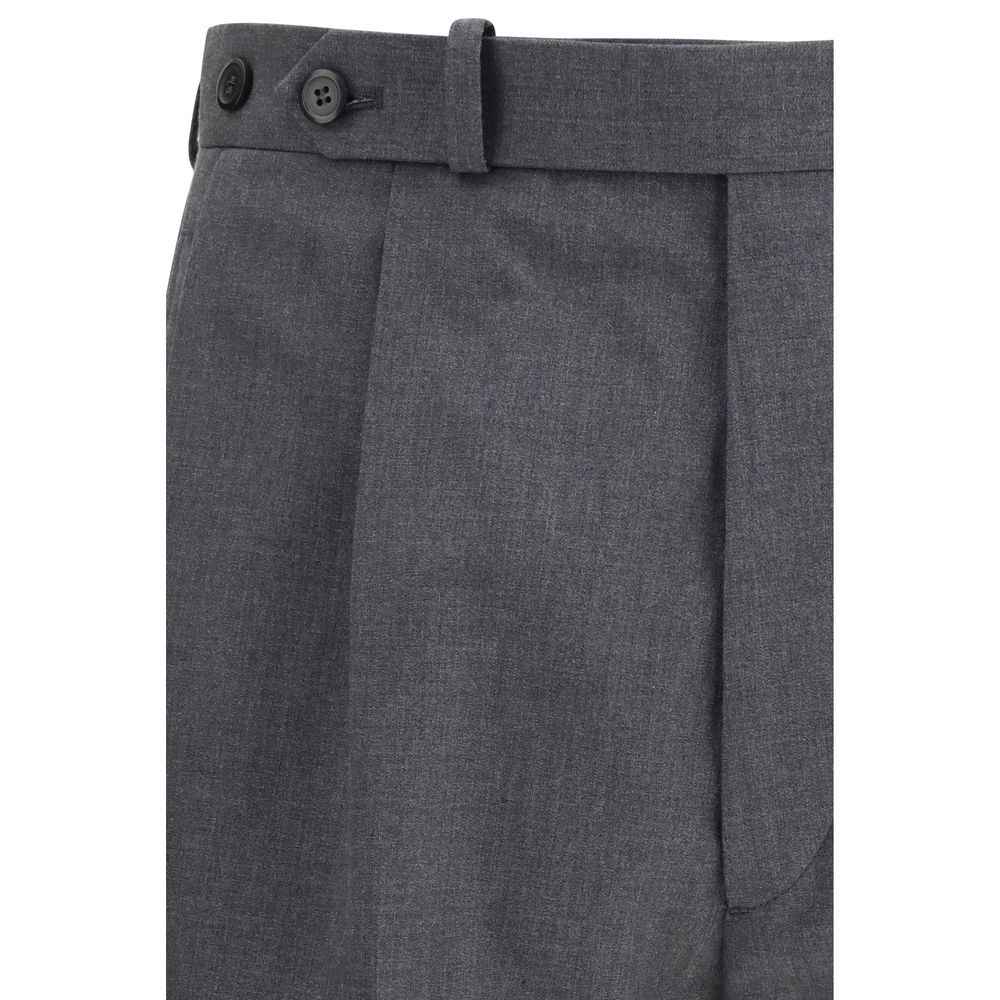 Prada Gray Fleece Wool Dress Pants