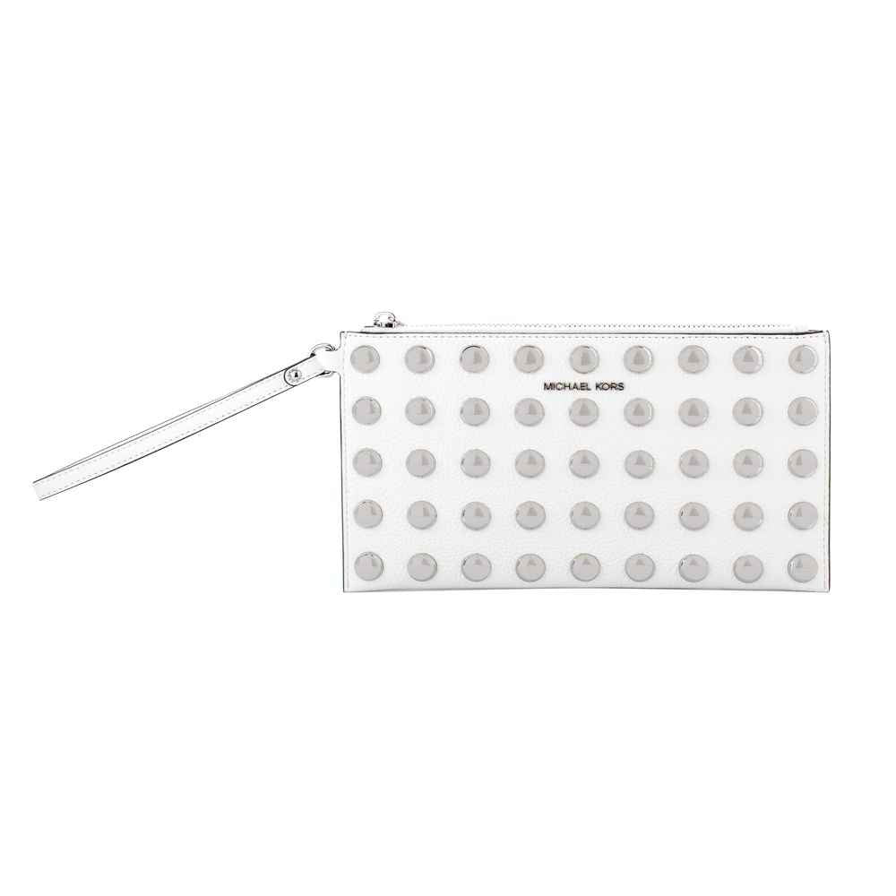 Michael Kors White Leather Clutch Bag