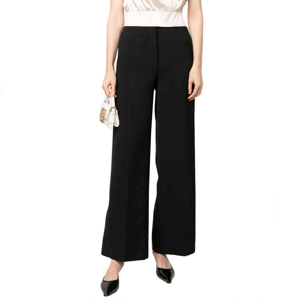 BLANCA VITA Black Elastane Casual Pants