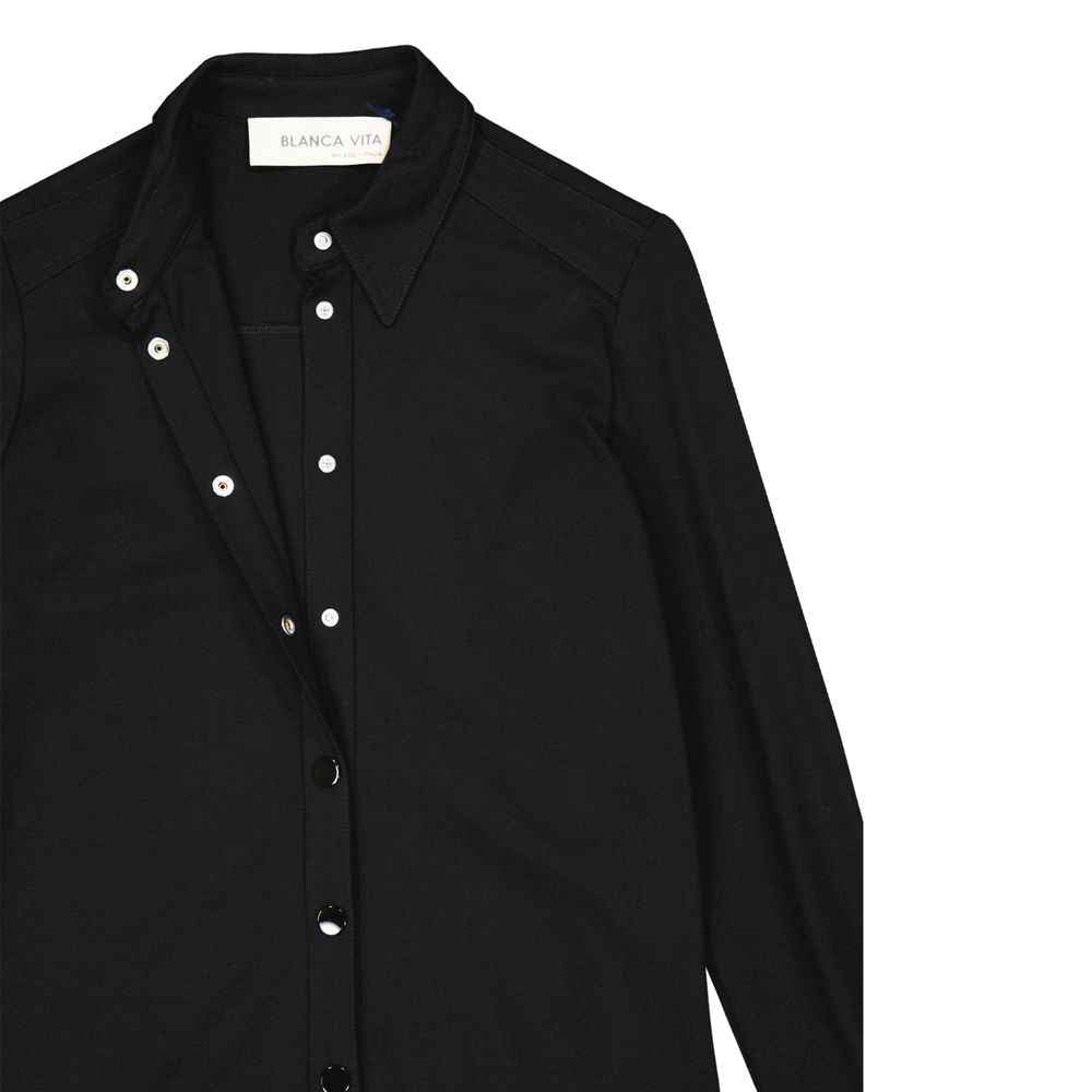 BLANCA VITA Black Elastane Casual Dress