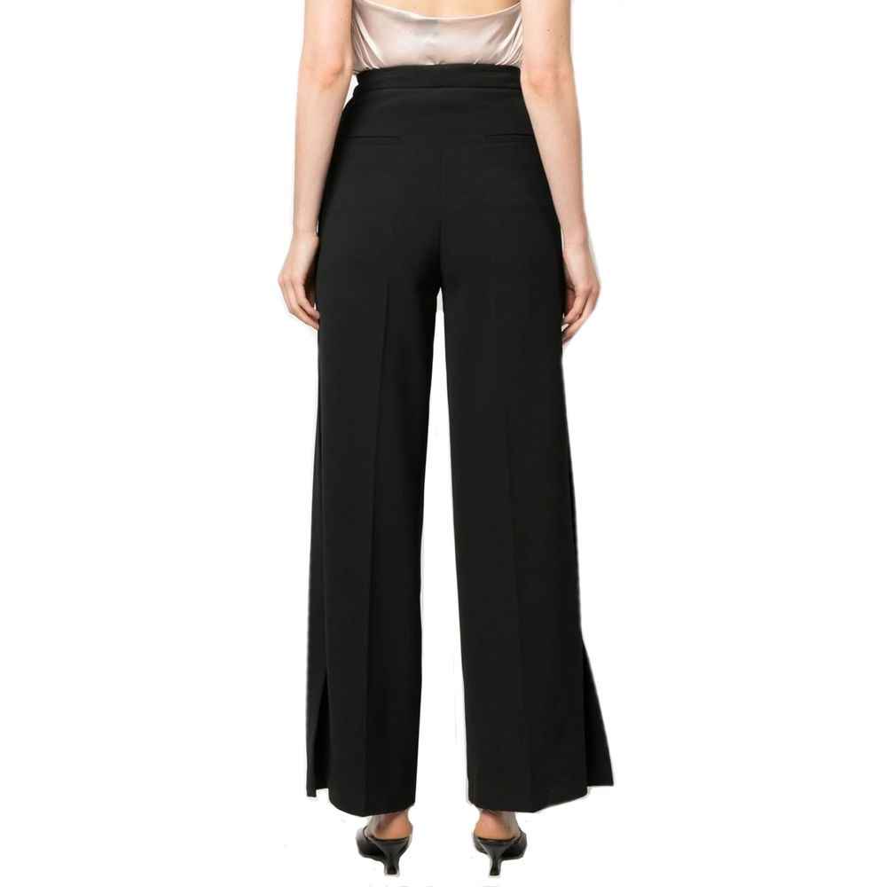 BLANCA VITA Black Elastane Casual Pants