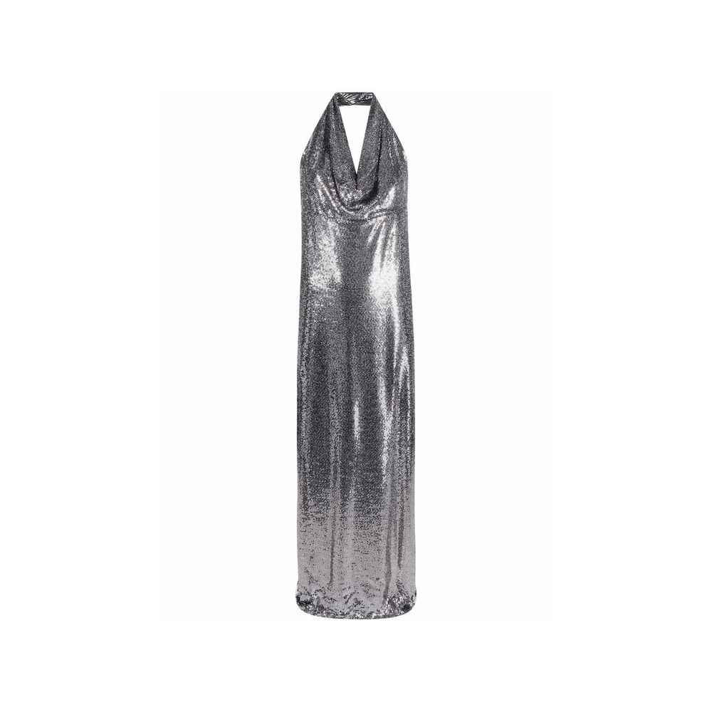 BLANCA VITA Silver Elastane Cocktail Dress