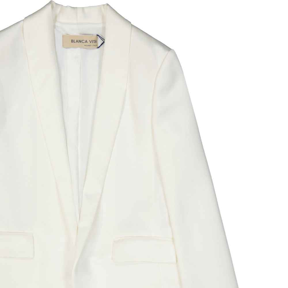 BLANCA VITA White Polyester Jackets And Coat