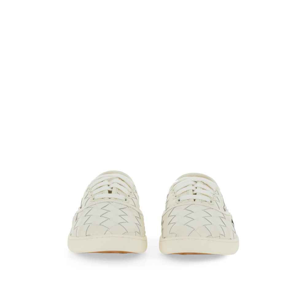 Bottega Veneta White Calfskin Low Top Sneakers