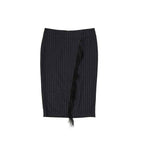 Brunello Cucinelli Gray Virgin Wool Midi Skirt