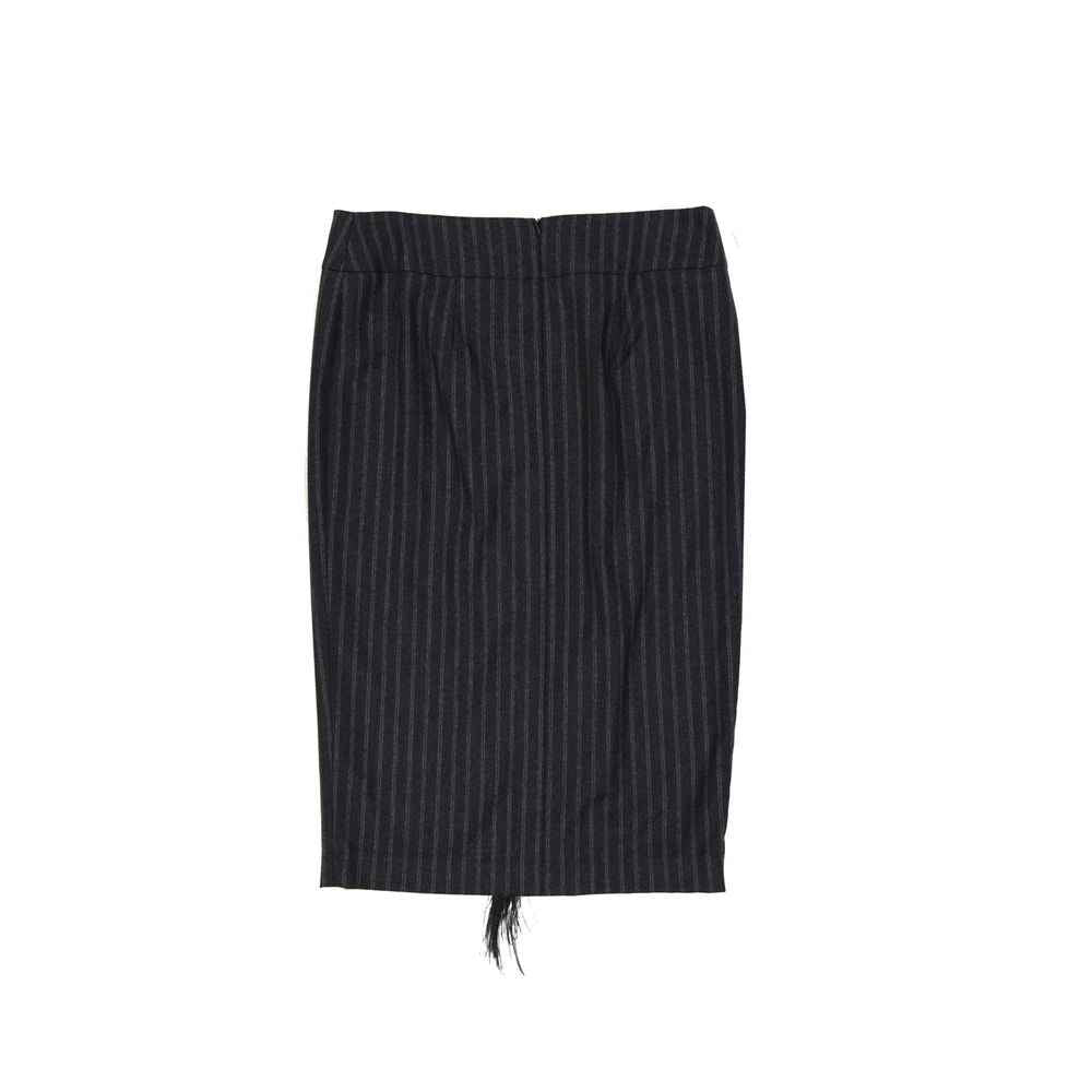 Brunello Cucinelli Gray Virgin Wool Midi Skirt