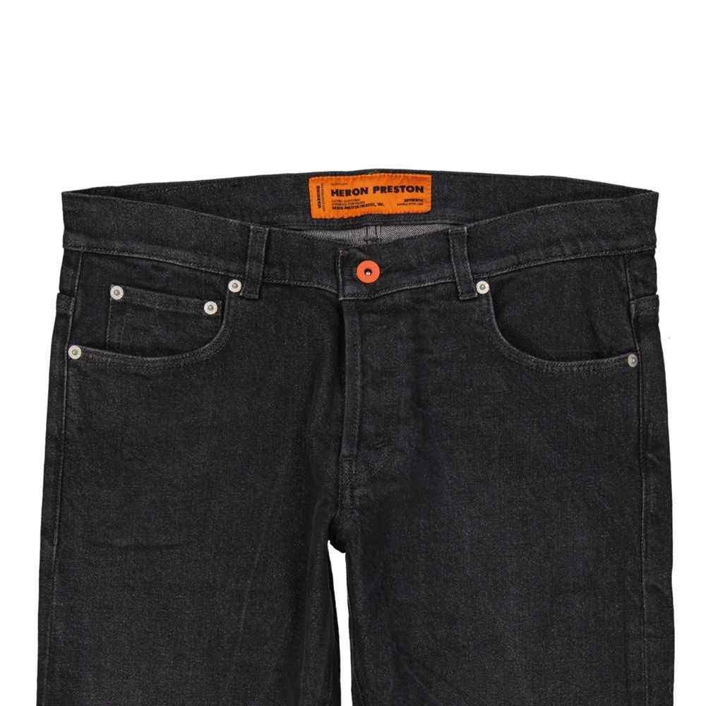 Heron Preston Black Cotton Slim Fit Jeans