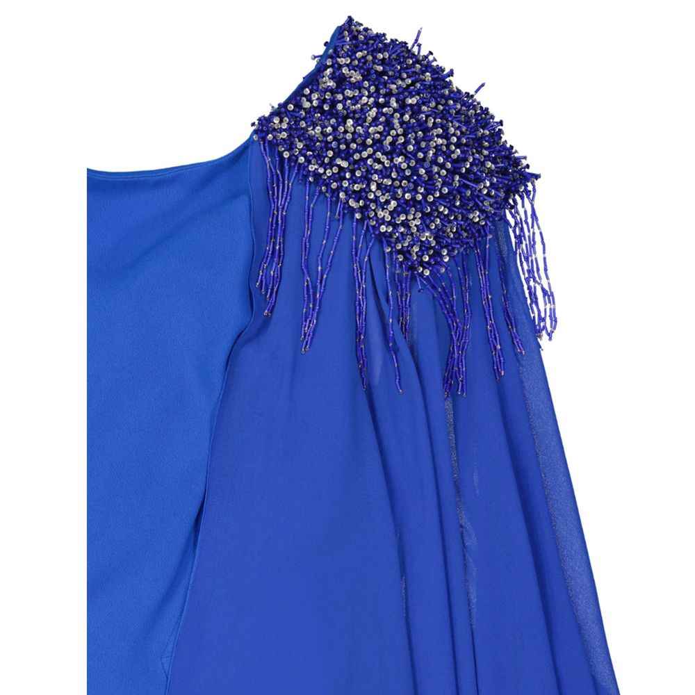 IVAN MONTESI Blue Acetate Cocktail Dress