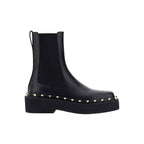 Valentino Garavani Black Calfskin Flat Boots