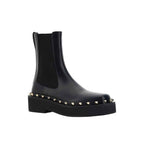 Valentino Garavani Black Calfskin Flat Boots
