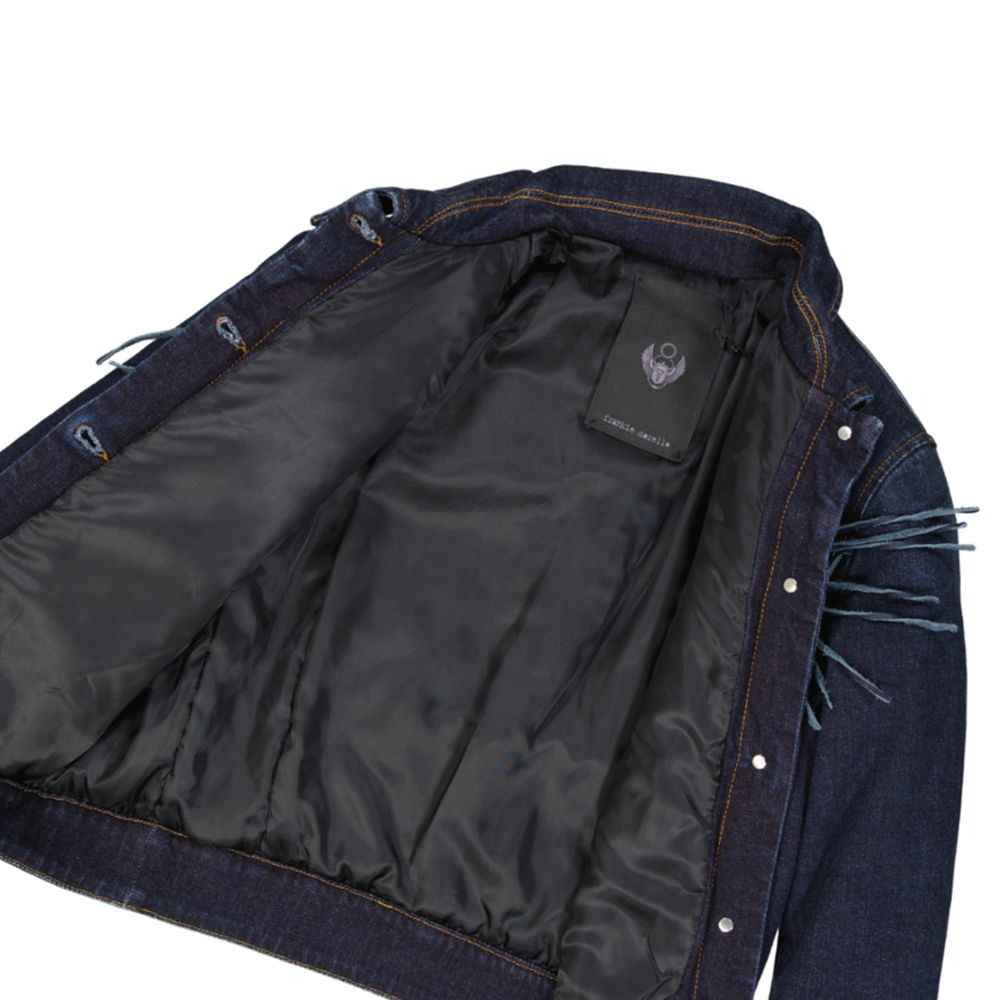 Frankie Morello Blue Cotton Denim Jacket