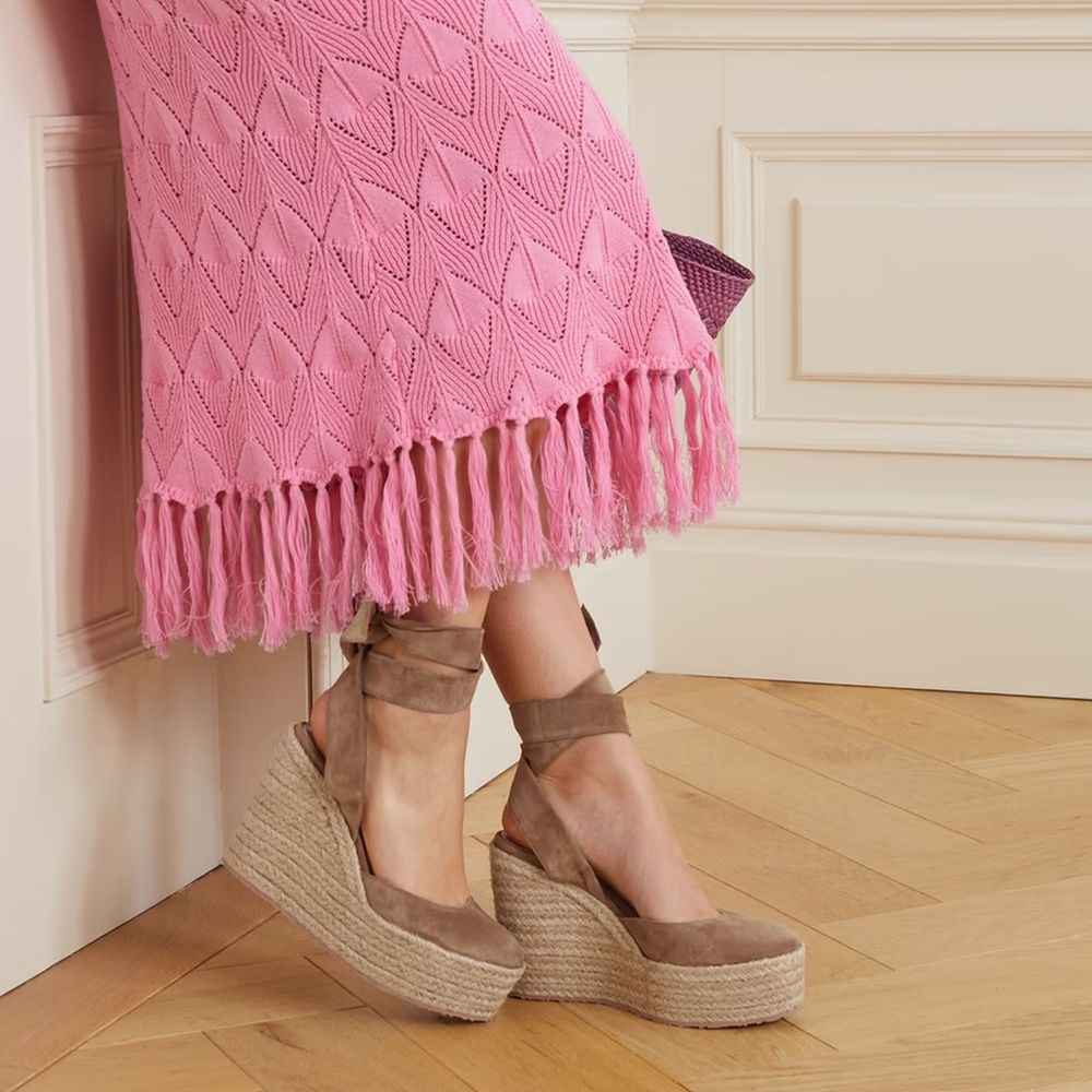 Gianvito Rossi Beige Calfskin Espadrilles