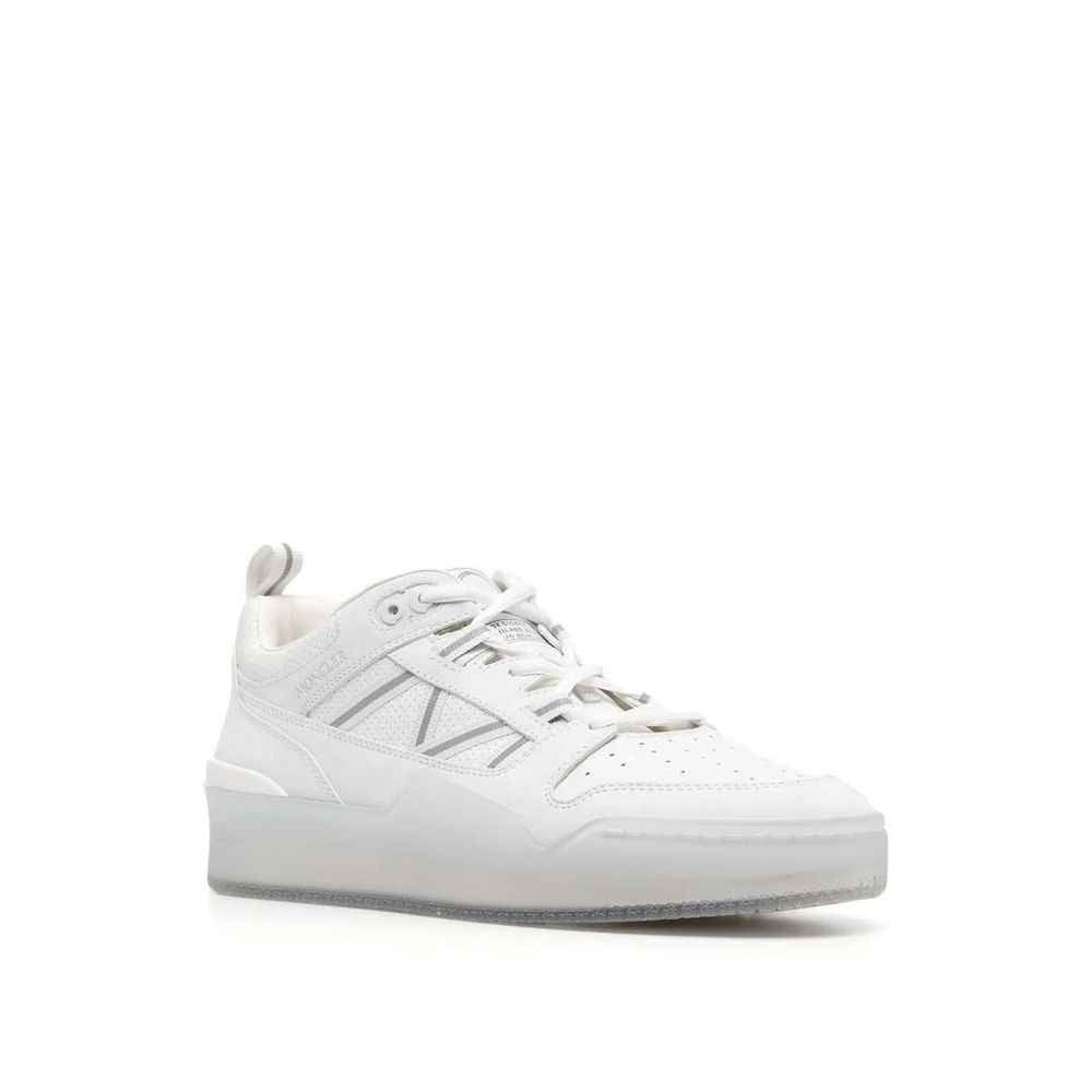 Moncler White Calfskin Low Top Sneakers