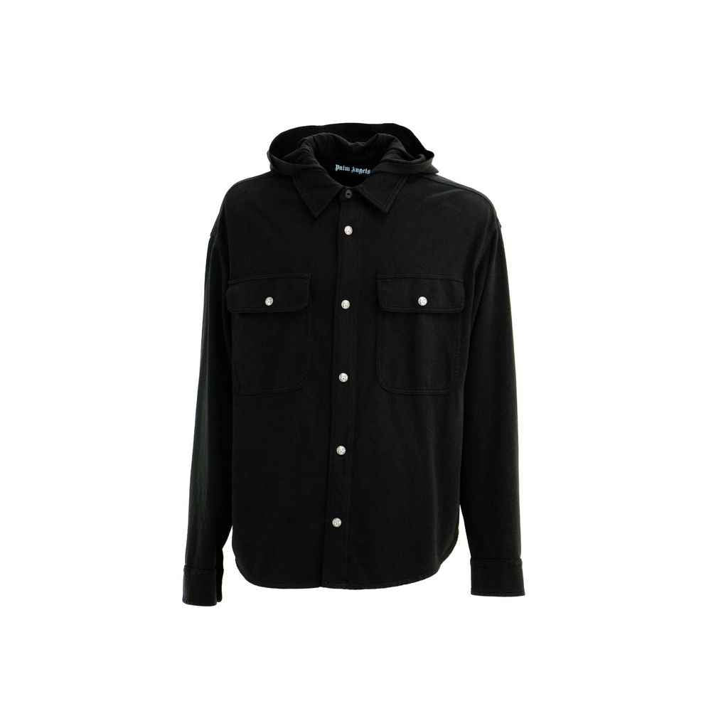 Palm Angels Black Denim Shirt