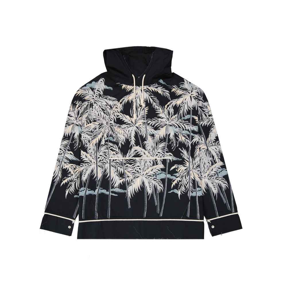 Palm Angels Black Cotton Pattern Shirt