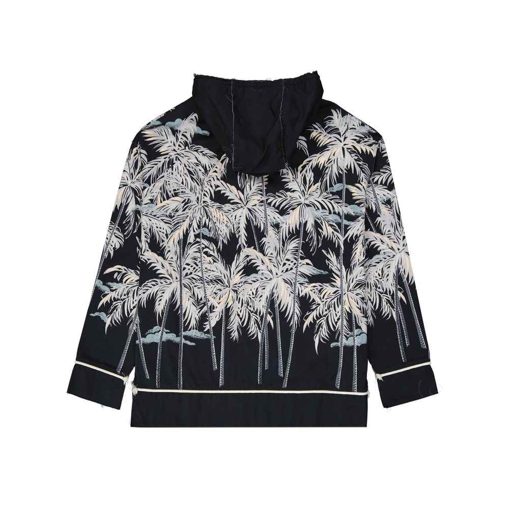 Palm Angels Black Cotton Pattern Shirt