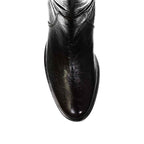 Sergio Rossi Black Calfskin Over The Knee