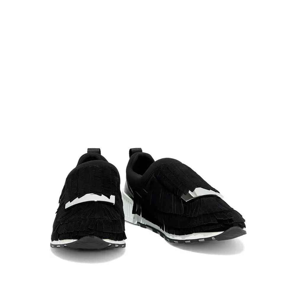 Sergio Rossi Black Fabric Athletic Sneakers