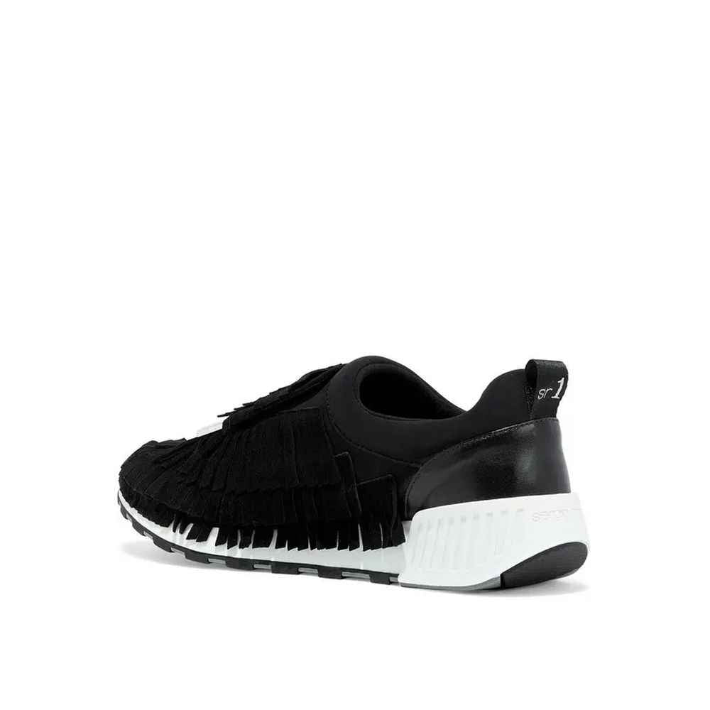 Sergio Rossi Black Fabric Athletic Sneakers