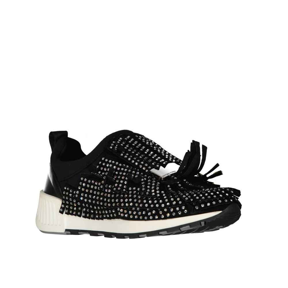 Sergio Rossi Black Fabric Athletic Sneakers