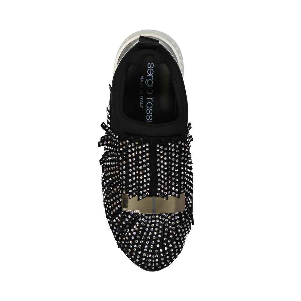 Sergio Rossi Black Fabric Athletic Sneakers