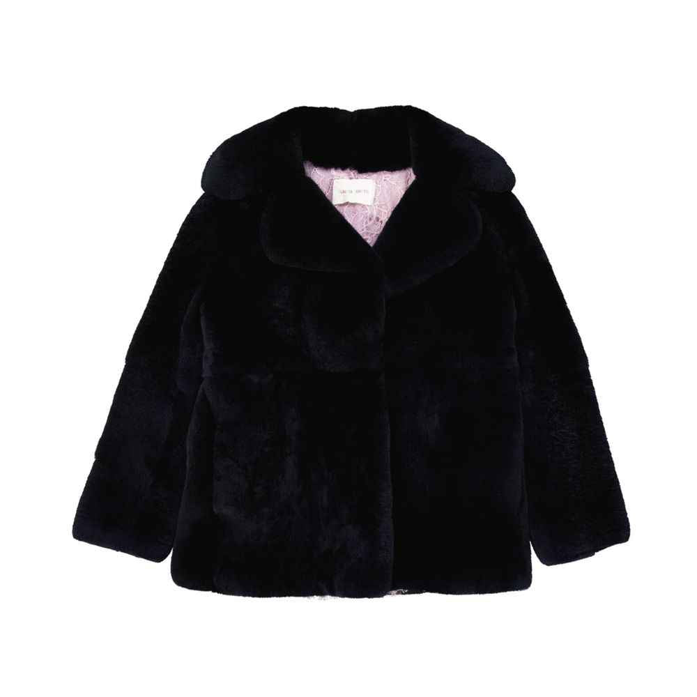 Alberta Ferretti Blue Rabbit Fur Coat