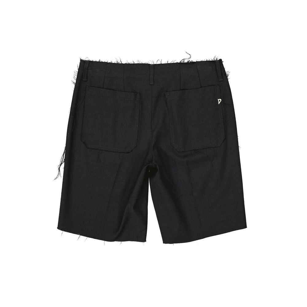 Dondup Black Virgin Wool Bermuda Shorts