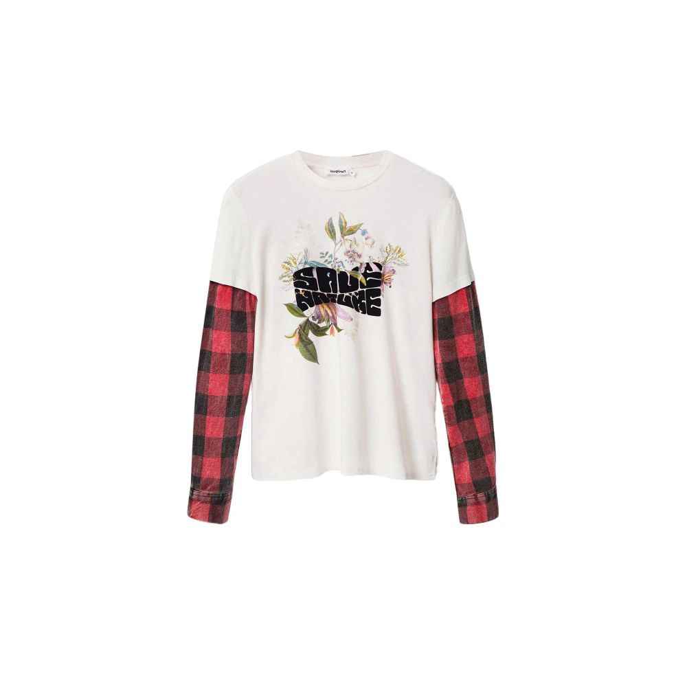 Desigual White Cotton T-Shirt