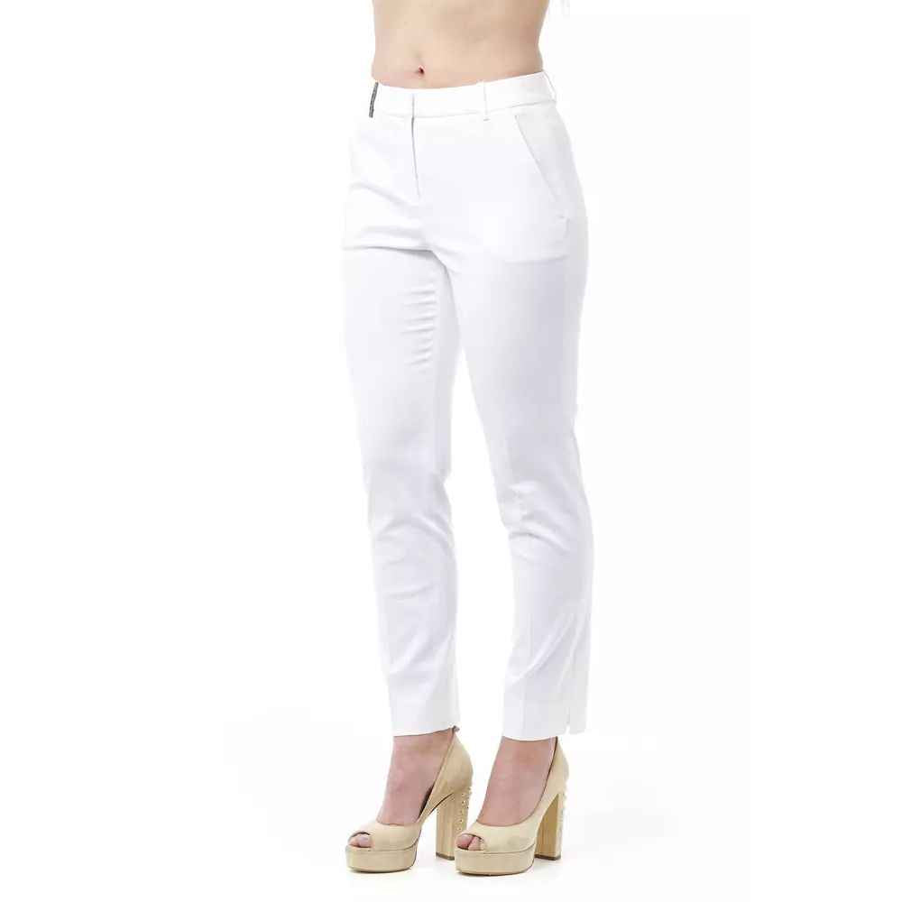 Peserico White Cotton Pants