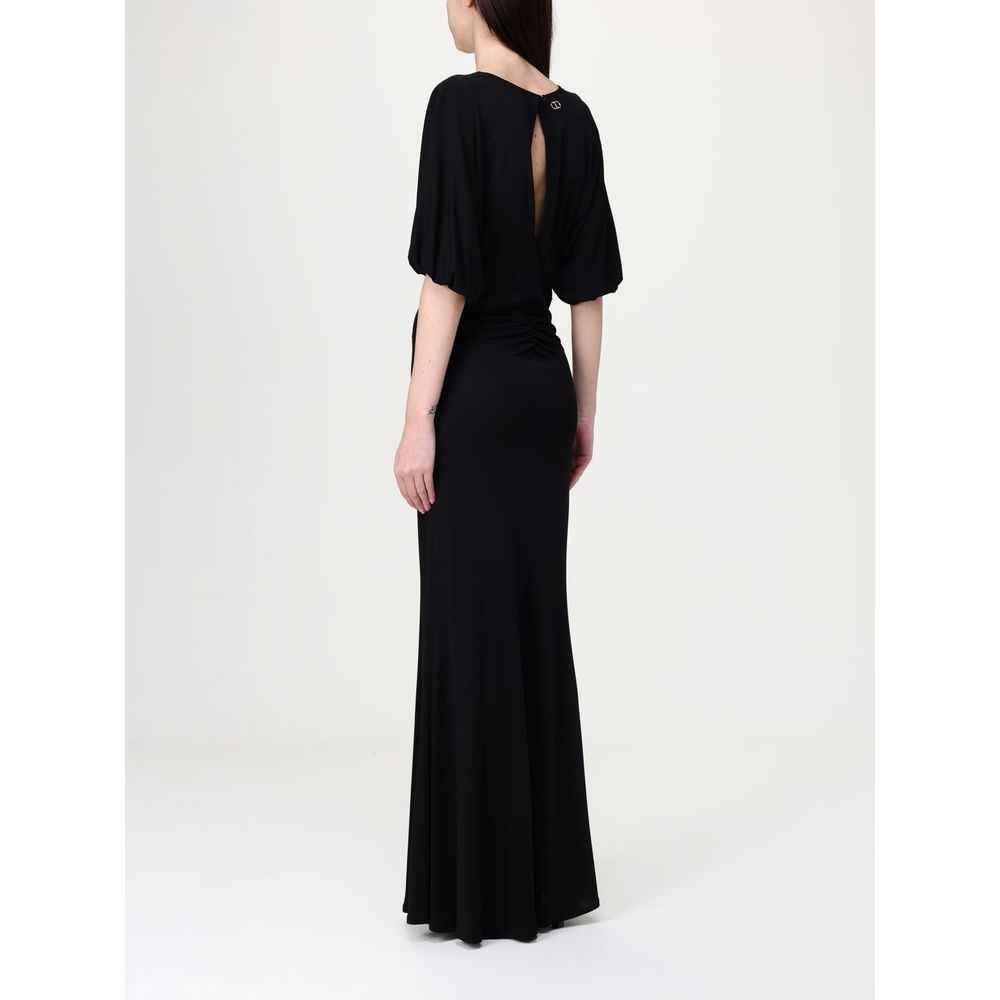 Twinset Black Elastane Casual Dress