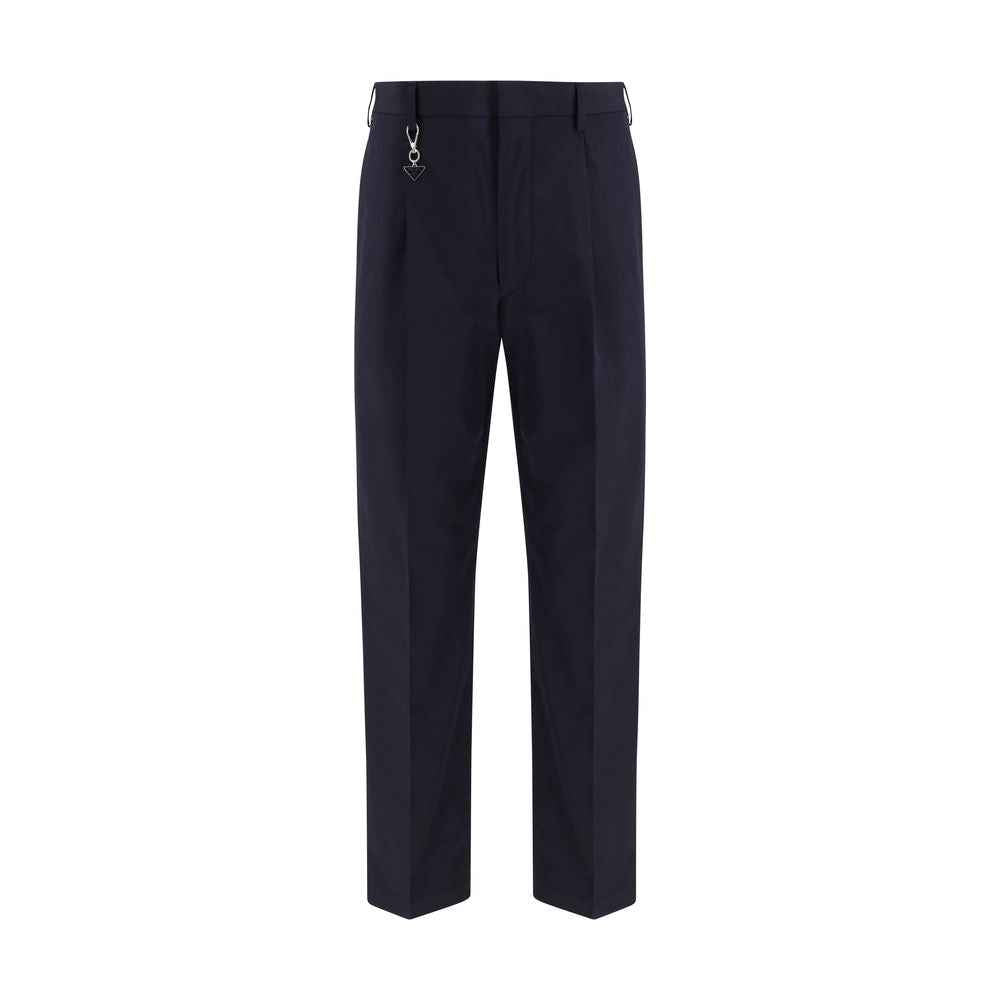 Prada Blue Cotton Dress Pants